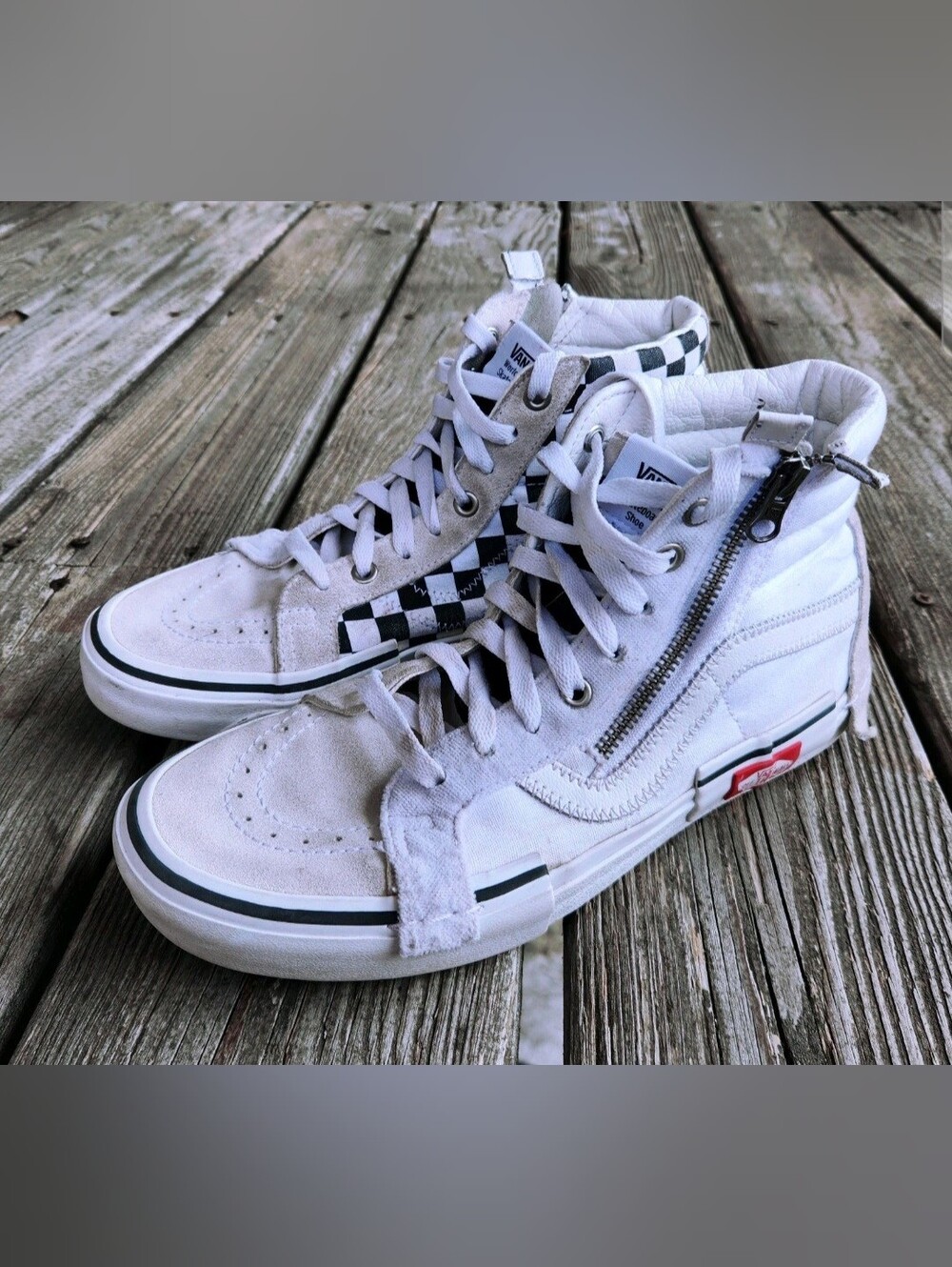 Vans Sk8-Hi Cap LX Checkerboard Skate Shoes